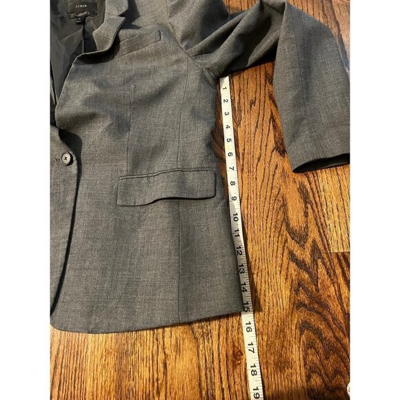 J. Crew‎ | Regent Blazer Super 120's Wool Gray F5642 Sz 12 - Picture 6 of 11